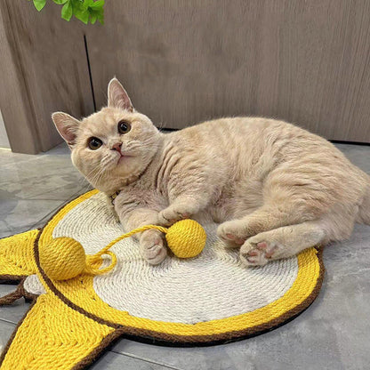 Purrfect Pet Kingdom Cat Scratcher Cat Scratch Pad Sisal Cat Scratching Board (Yellow) - Premium Cat Scratching