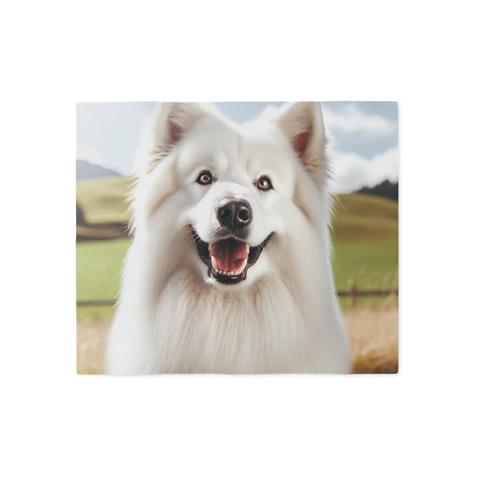 White Swiss Shepherd Dog Sweatshirt Blanket