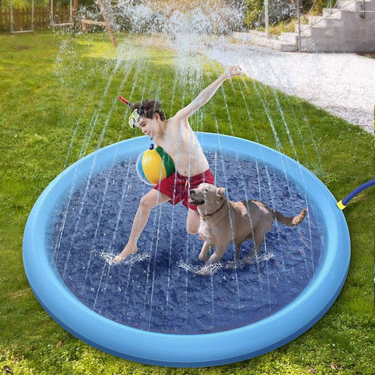 Dog Sprinkler Pad Cooling Mat Play Water Splash 💦