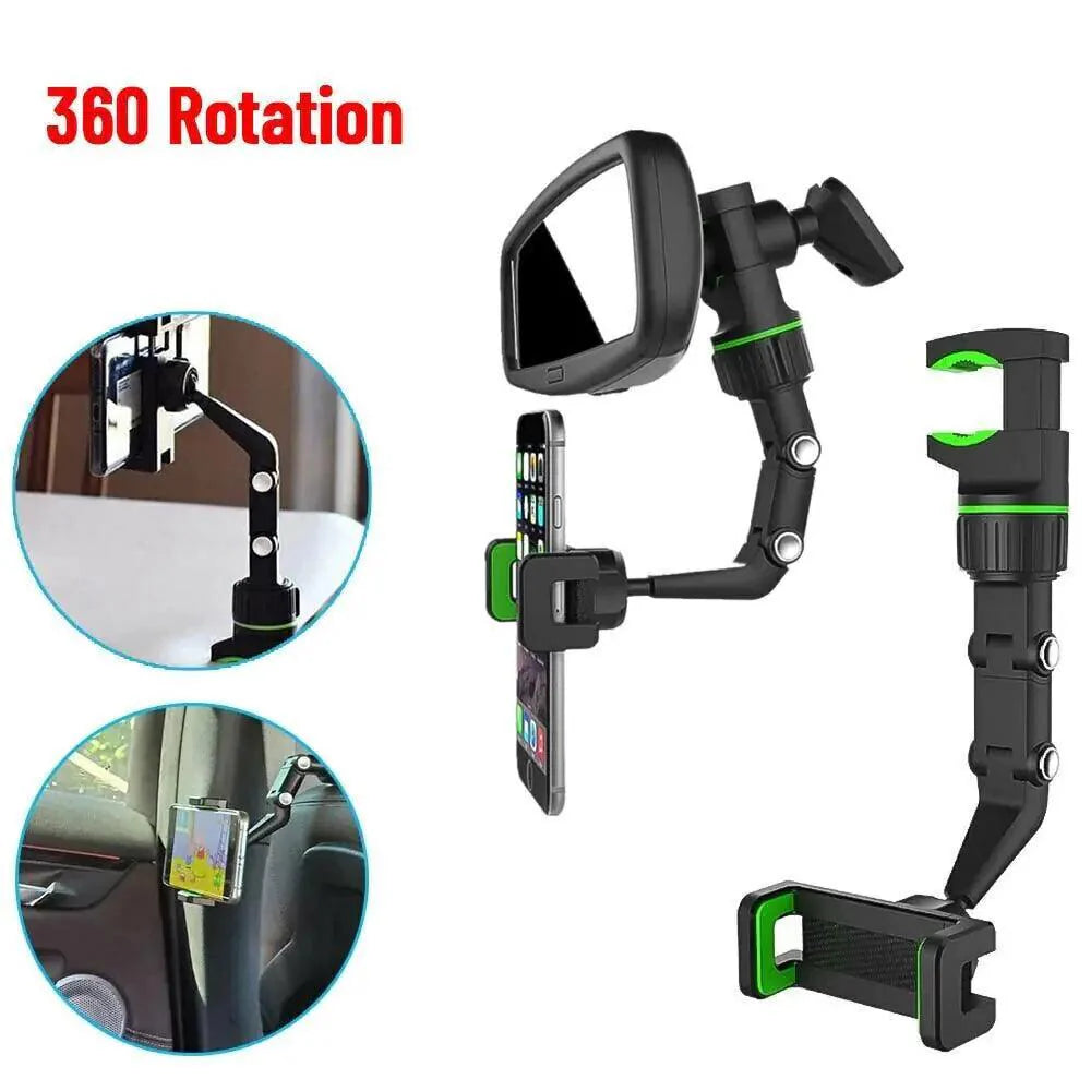 360° Adjustable Car Mirror Phone Mount
