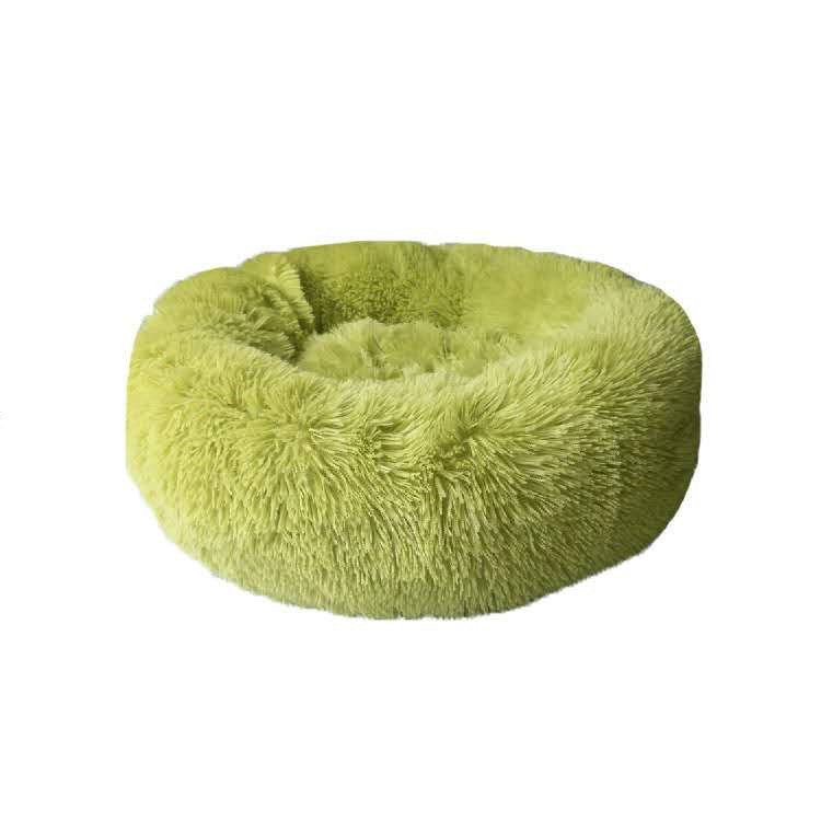 Plush Round Calming Cat Bed for Cozy Autumn and Winter Sleep