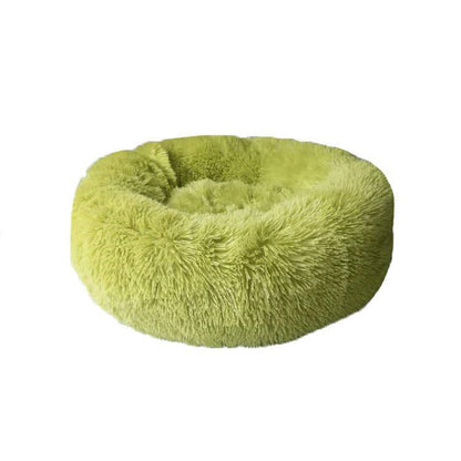 Plush Round Calming Cat Bed for Cozy Autumn and Winter Sleep