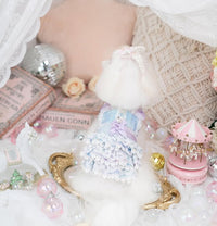 Luxury design Royal Frost Ruffle Dog Dress