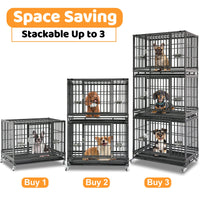 37" Stackable Heavy Duty Dog Crate 371D03