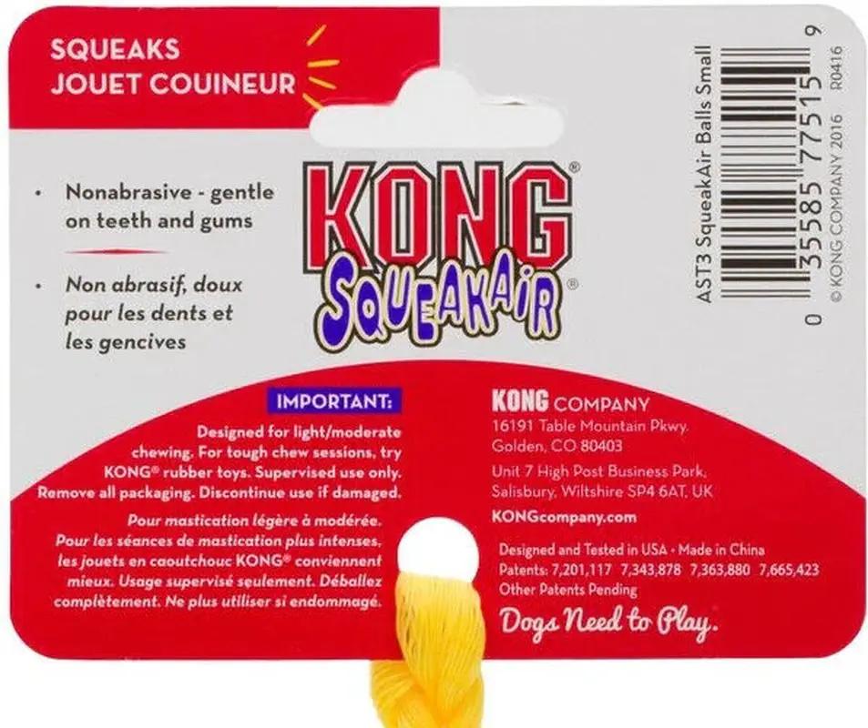 KONG® Squeakair Tennis Ball Small 3Pk Squeaky Fetch