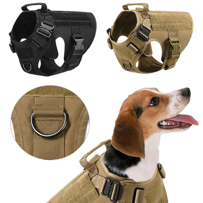 Adjustable Military Tactical Dog Harness for Large Breeds