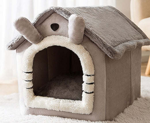 Foldable Dog House Pet Cat Bed Winter Dog Villa Sleep Kennel