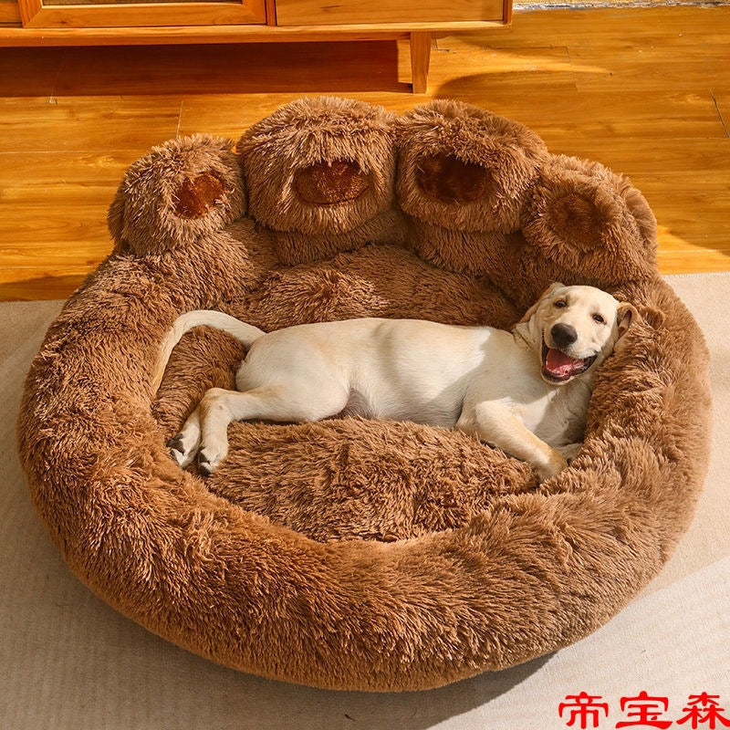 Kennel winter warm large dog Golden retriever bed Four seasons