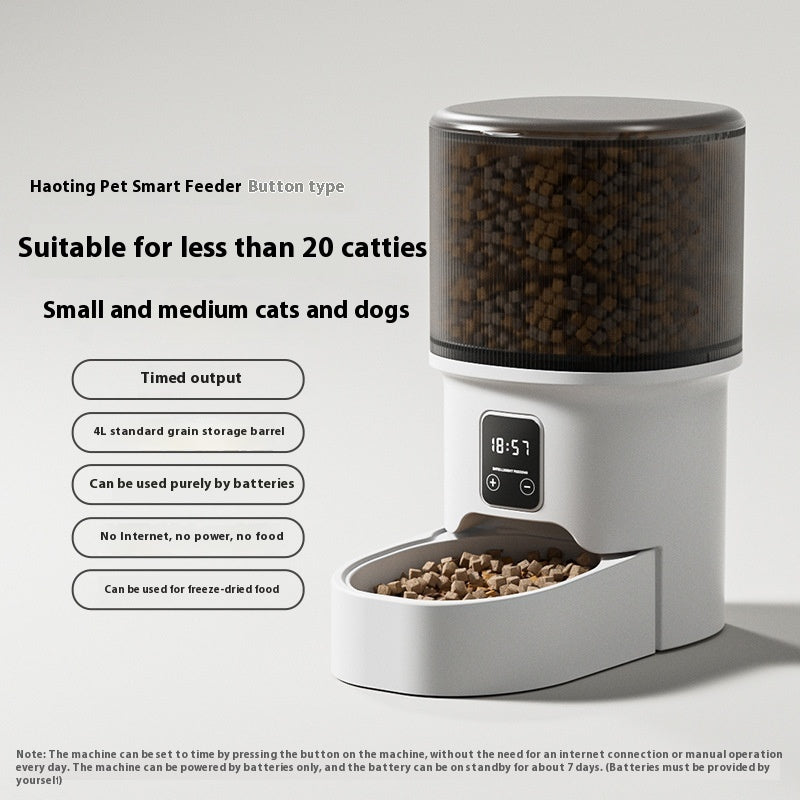 4L Smart WiFi Automatic Pet Feeder with Stainless Steel Bowl