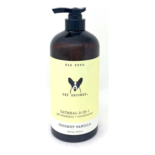 Rae Dunn Pet Shampoo - 1000ml - Coconut Vanilla - Oatmeal 2-in-1