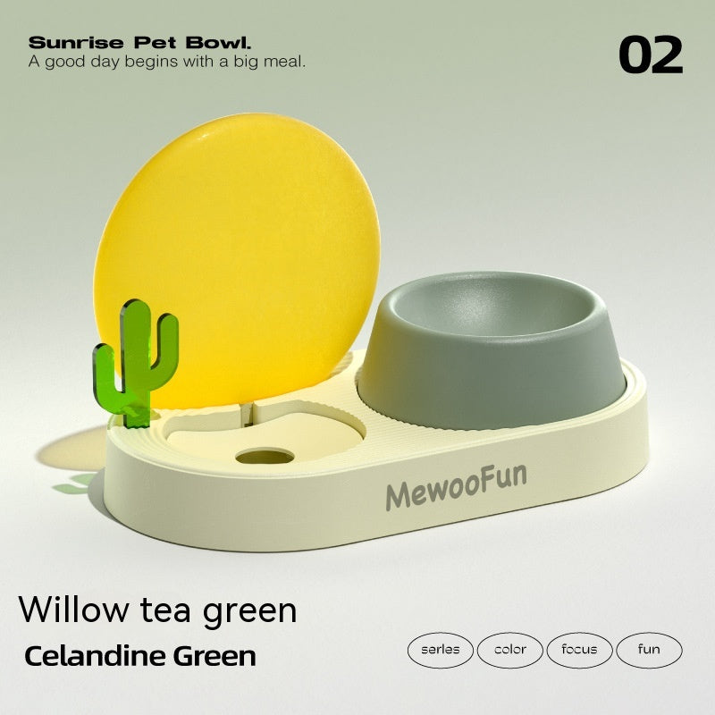 Ergonomic Dual Cat Bowl - Elevated Feeding for Neck Comfort