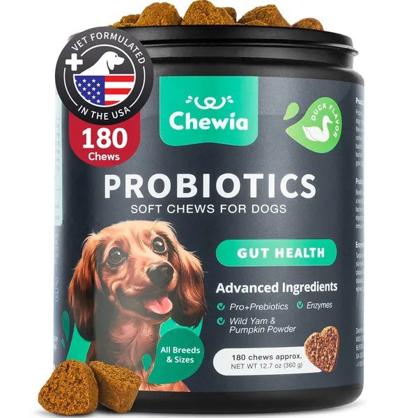 Dog Probiotic Chews - Digestive Enzymes for Gut & Immunity