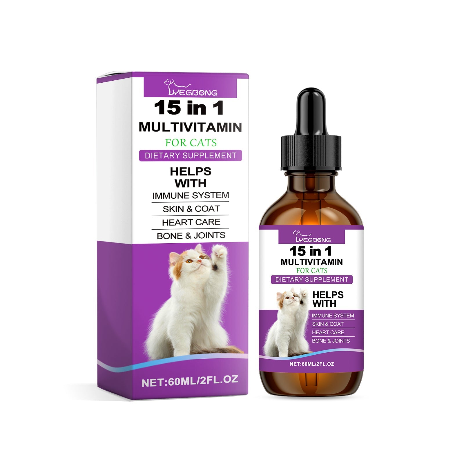 Pet Cat Vitamin Drops Care For Pets With Physical Discomfort Daily Care Vitamin Supplements - Purrfect Pet Kingdom