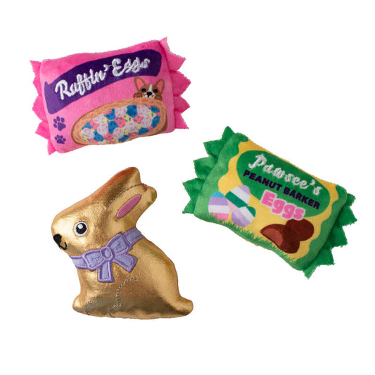 Easter Eggstra Sweets Small Dog Toy Set - 3 Pc