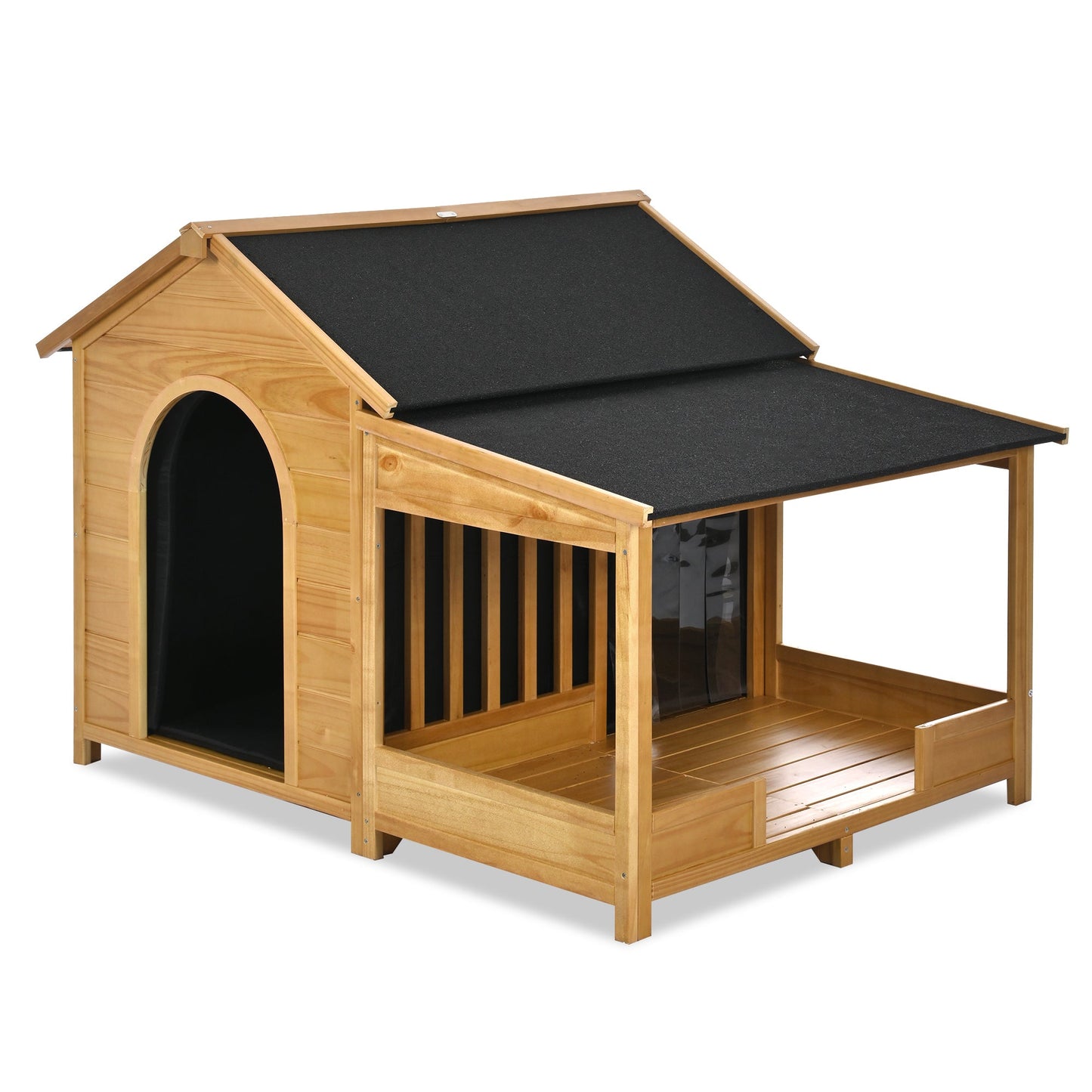 60.2' Large Outdoor Dog House with Insulated Liner for Winte