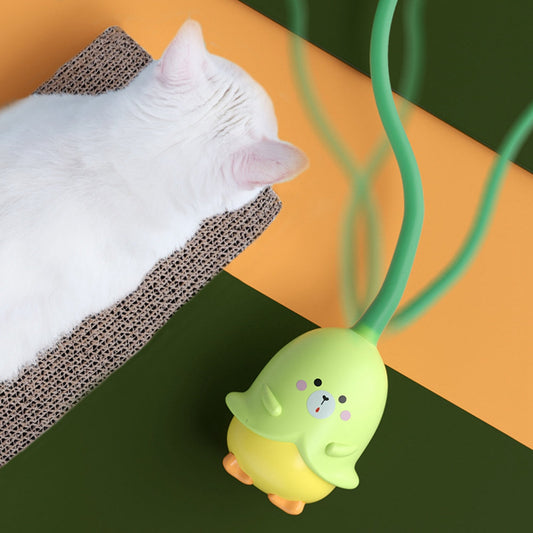 Cat Boredom And Automatically Rotates Rubber Resistant Toy