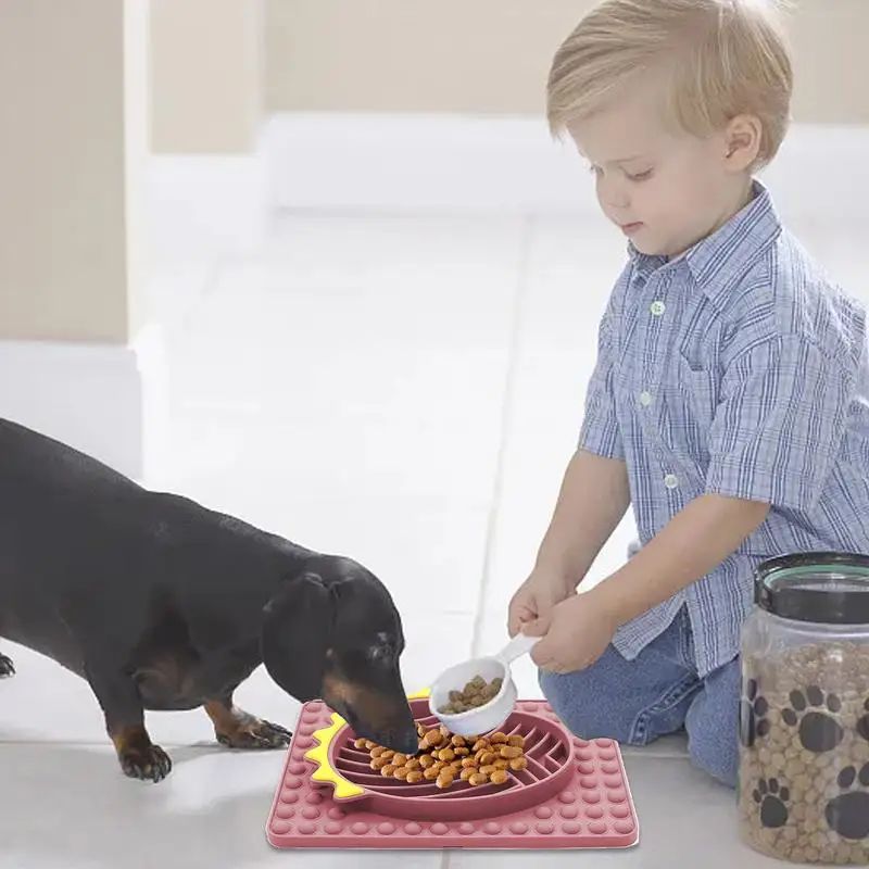 Slow Feeder Dog Bowls Stable Slow Feeder Licking Mat For