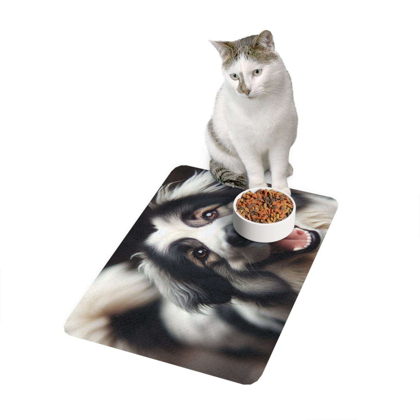 Pet Food Mat (12x18) - Romanian Mioritic Shepherd Dog