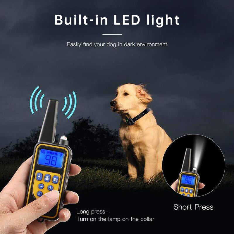 V.I.P Digital Presence vibration anti bark collar for dogs with built-in LED light for visibility at night