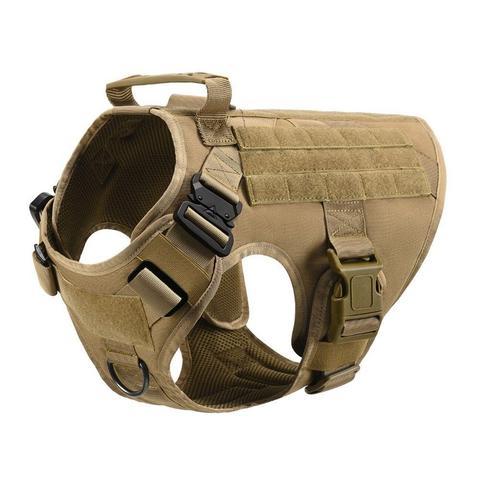 Adjustable Military Tactical Dog Harness for Large Breeds