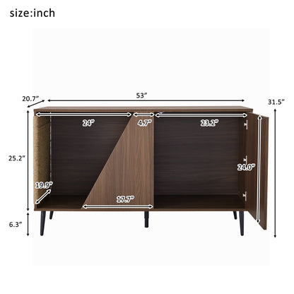 Cat Furniture 2 IN 1 Modern Walnut Cabinet Side Table With