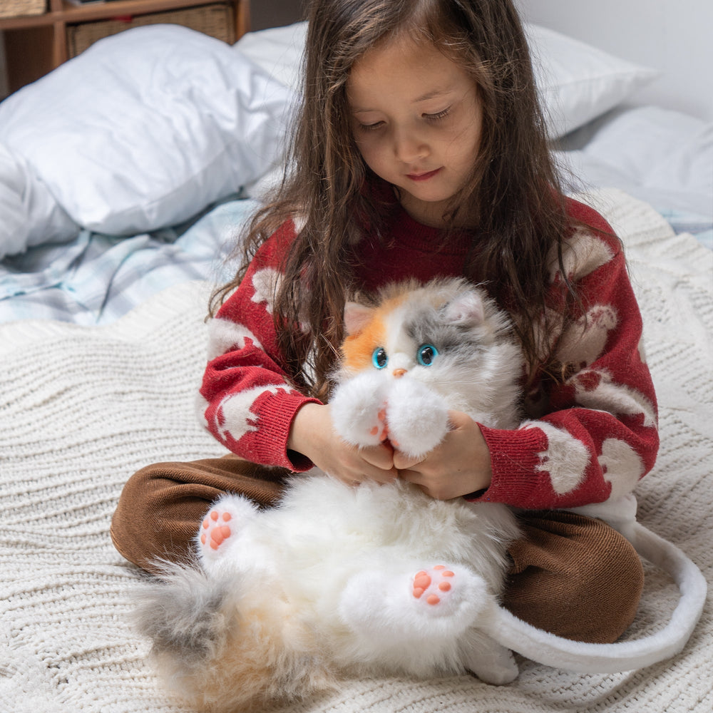 Mini Calico Cat Backpack ? Plush Kitty Bag for Teens