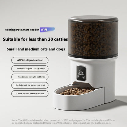 4L Smart WiFi Automatic Pet Feeder with Stainless Steel Bowl