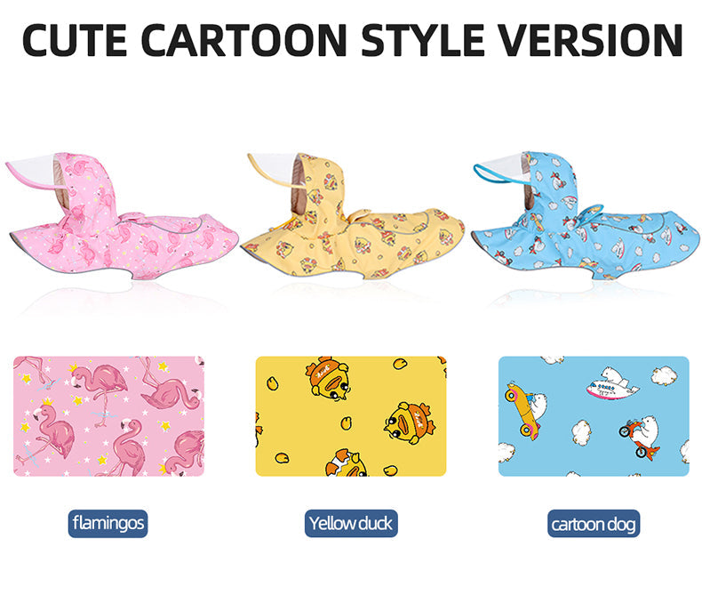 New Pet Clothes Waterproof Reflective Cape Raincoat Transparent PU Leather Dog Raincoat - Purrfect Pet Kingdom