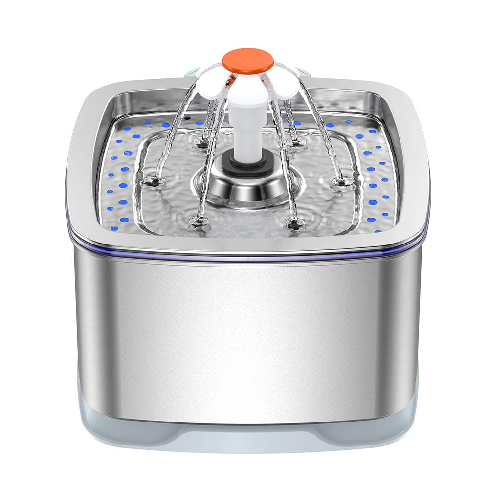 Stainless Steel Smart Pet Water Dispenser with Automatic Circulation and Filtration, Large Capacity Feeder for Cats and Dogs