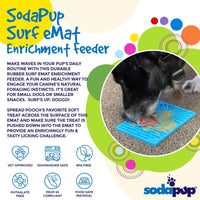 Surf's Up eMat - Small Lickmat for Dogs and Cats | Beach-Themed Design | SodaPup