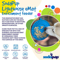 Lighthouse eMat - Enrichment Lick Mat For Dogs and Cats - With Suction Cups | USA Made