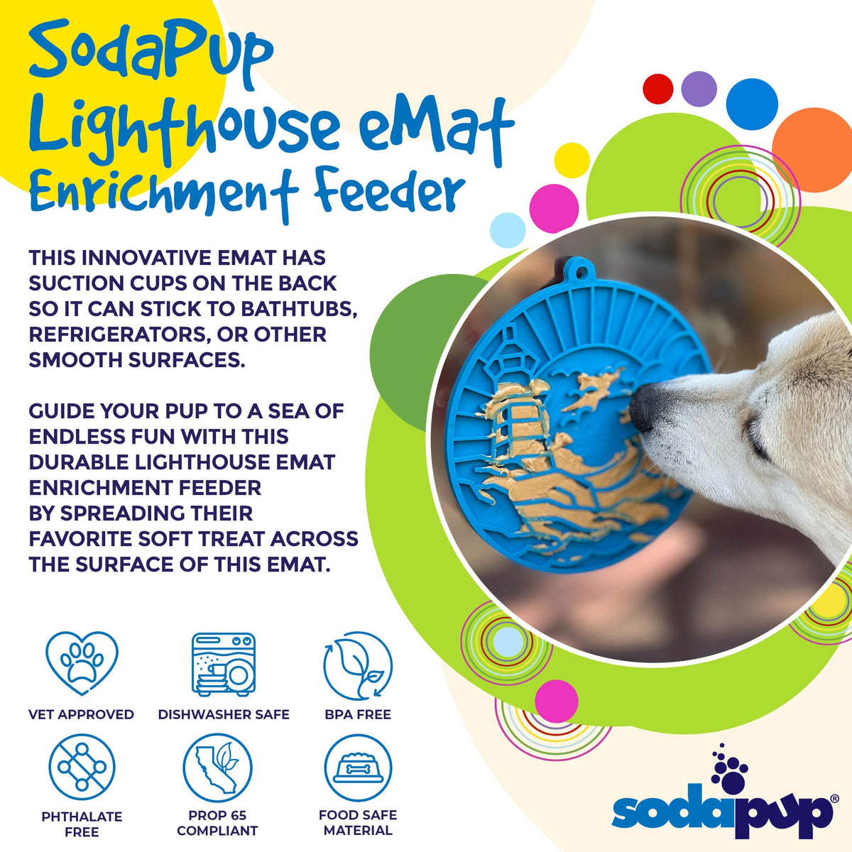 Lighthouse Emat Enrichment Lick Mat For Dogs And Cats With - close up view