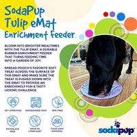 Tulip Design eMat - Enrichment Lick Mat For Dogs and Cats - With Suction Cups | USA Made