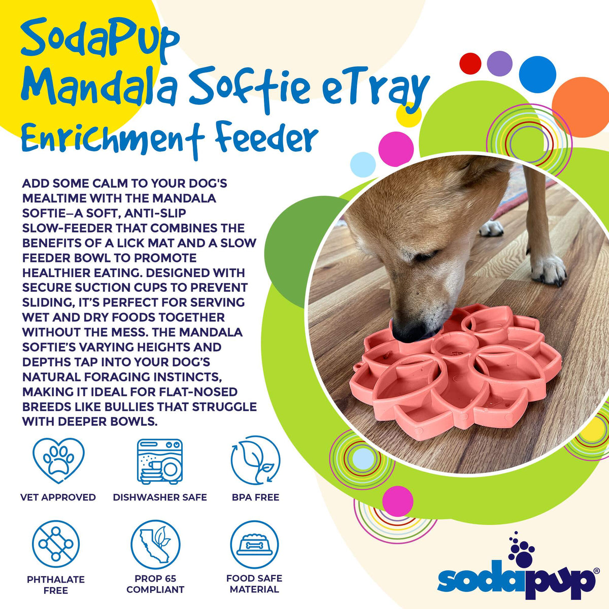 Purrfect Kingdom™ - Mandala Softie Etray Slow Feeder