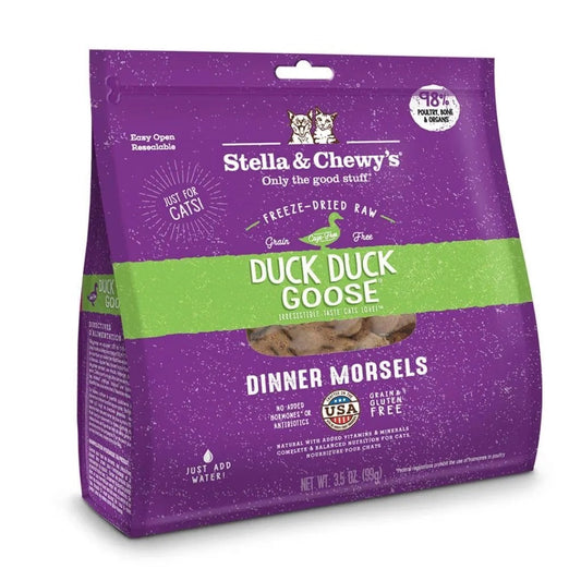 Stella & Chewys Freeze Dried Duck Duck Goose Dinner Cat Food (3.5oz) - Stella & Chewys Freeze Dried Cat Food - The Family Pet