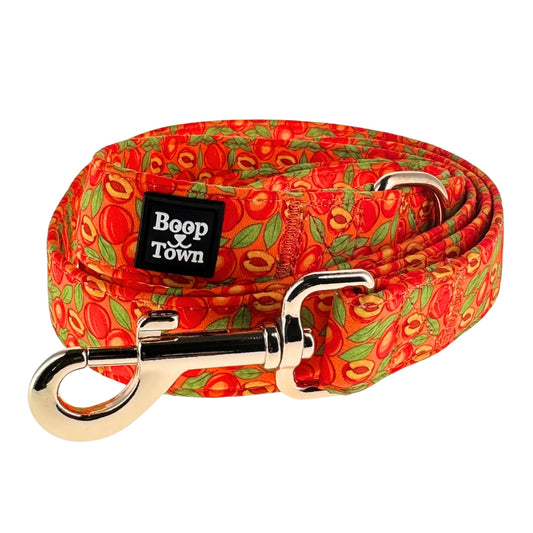 Dog Leash Peaches Pattern Cotton 5ft 3oz 🍑