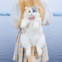 Fairy Light Calico Cat Backpack ?Handmade Glowing Plush Gift