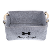 Dog Toy Storage Basket – Felt Organizer Bin for Pets