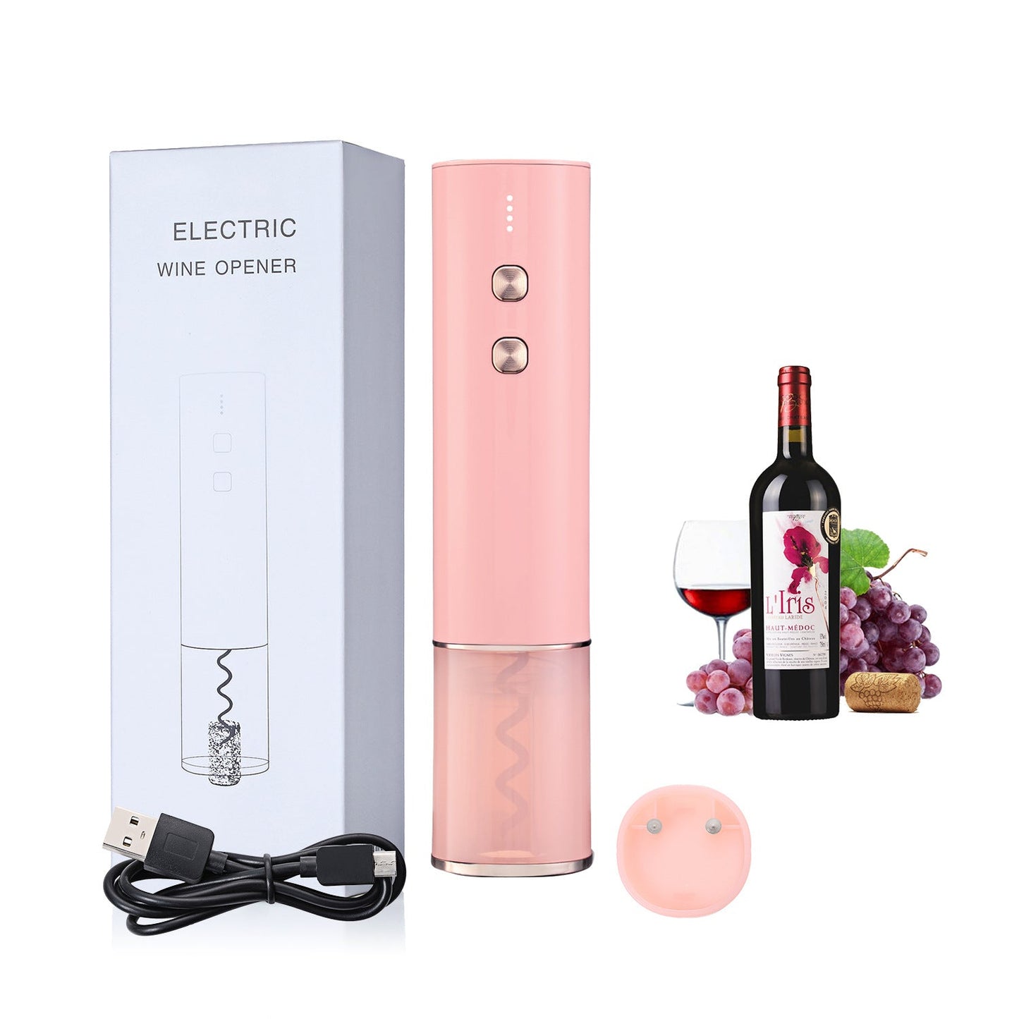 Stainless Steel Wine Electric Rechargeable Bottle Opener