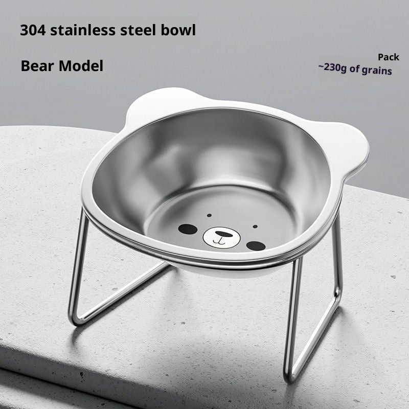 Stainless Steel Pet Height Increasing Neck Support Rack Cat