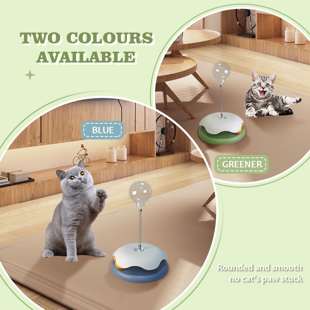 Cat Treat Dispenser Toy With Track Ball Leakage Design