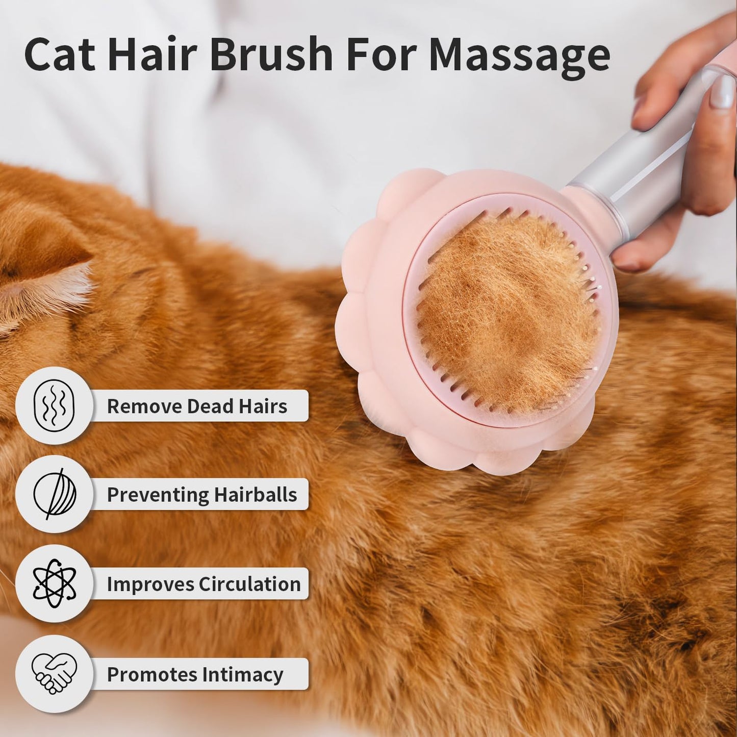 Spray Cat Brushes For Indoor Cats With Release Button Cat
