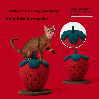 All-in-one Vertical Strawberry Cat Scratch Ball