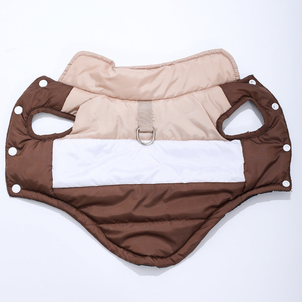 Dog Autumnwinter Coat With A Leash