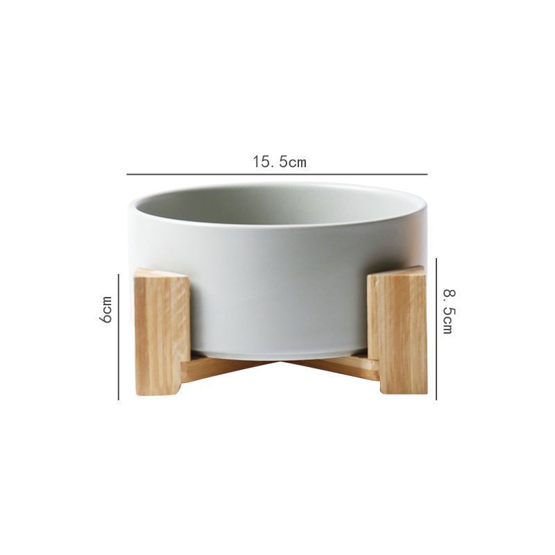 Large Capacity Elevated Ceramic Pet Bowl for Cats and Dogs