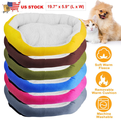 Pet Dog Bed Soft Warm Fleece Puppy Cat Bed Dog Cozy Nest