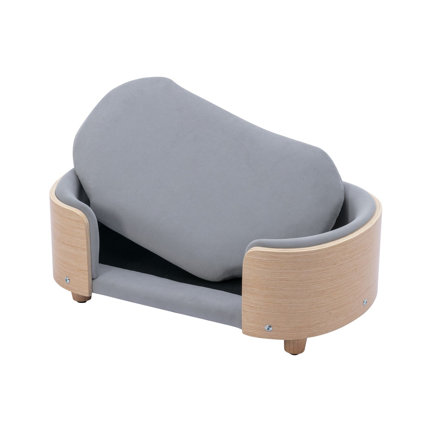 Scandinavian style Elevated Dog Bed Pet Sofa With Solid Wood