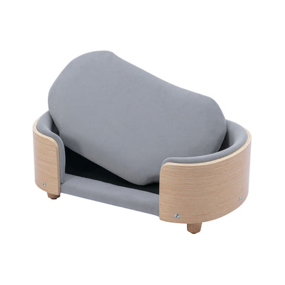 Scandinavian style Elevated Dog Bed Pet Sofa With Solid Wood