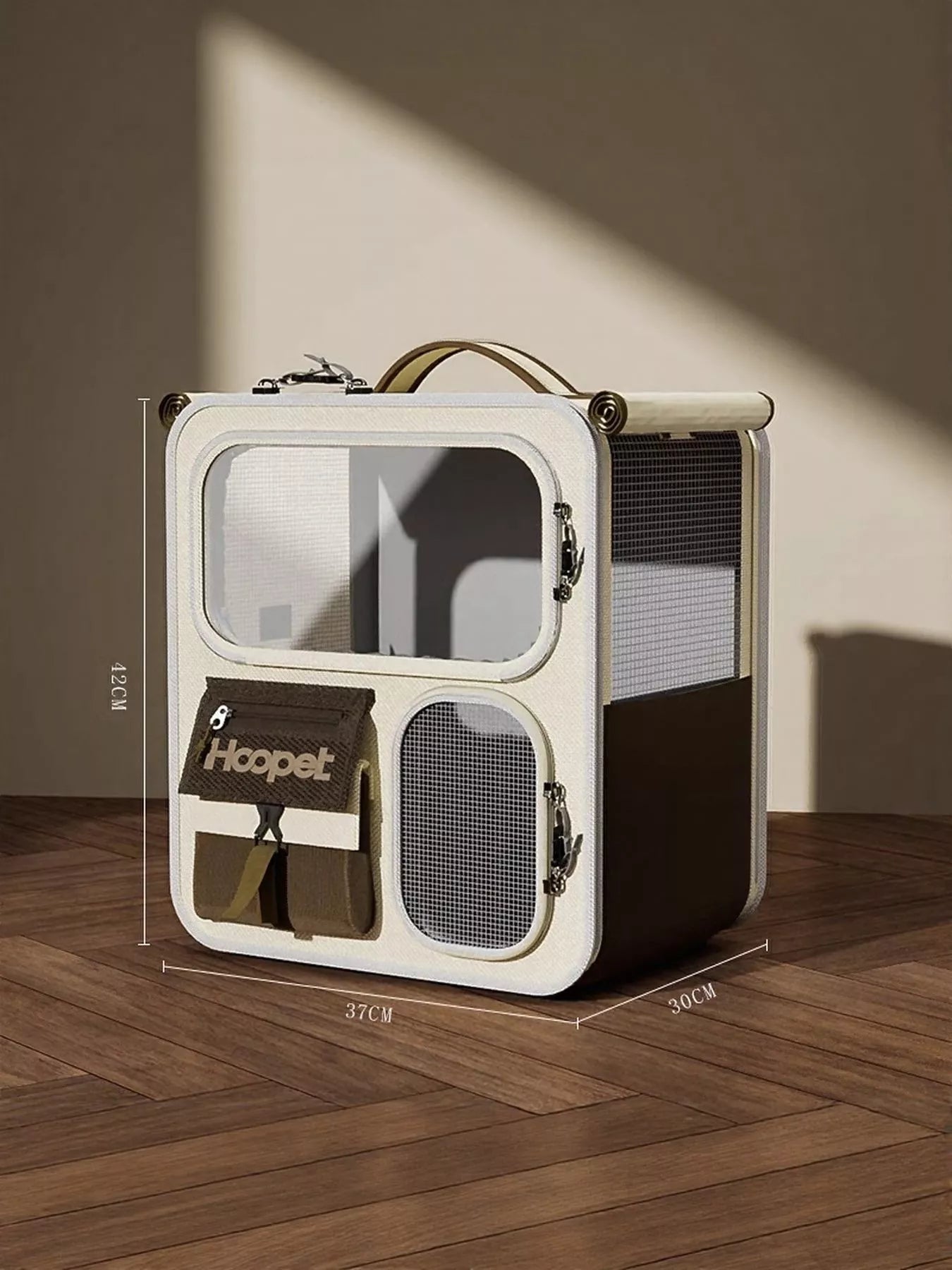 Rolling Pet Carrier with Telescopic Handle