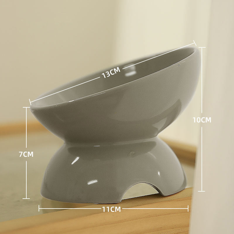 Cat Bowl Ceramic Cat Food Bowl Cat Food Basin Plate Feeding